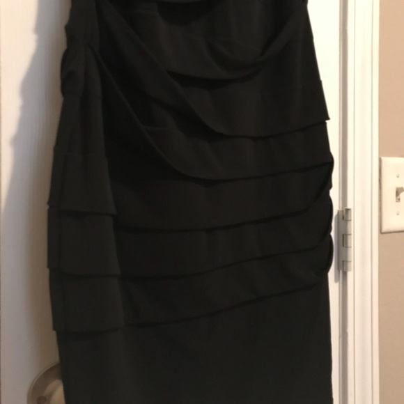 Carol Little women’s black wrap dress size 12 - Picture 2 of 4